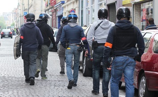 La brigade anticriminalité (BAC) de Rennes ici en intervention en marge d'une manifestation.