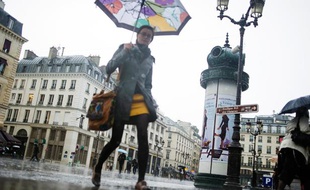 Pluie à Paris, le 30 mai 2013.