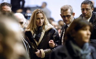 Ingrid Brinsolaro, veuve de Franck Brinsolaro, le policier tué lors de l'attaque contre Charlie Hebdo, le 16 janvier 2015 à Pontoise