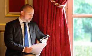 Christian Gravel à l'Elysée, le 27 août 2014.