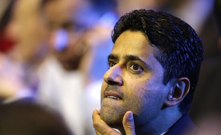 Nasser al-Khelaïfi lors du tirage au sort des poules de la Ligue des champions, le 25 août 2016 à Monaco.