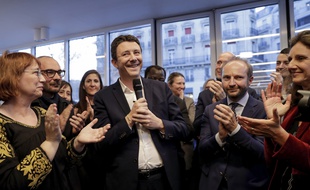 L'ex-porte-parole du gouvernementenjamin Griveaux a officialisé sa candidature à la mairie de Paris, le 28 mars 2019.