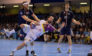 L'ancien pivot du HBC Nantes Igor Anic, ici, face à Paris.