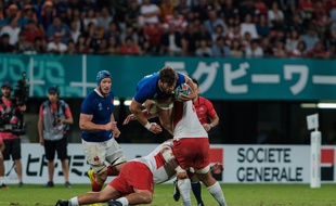 Le match entre la France et les Tonga lors de la Coupe du monde au Japon, le 6 octobre 2019.