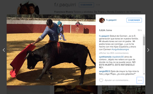 Capture d'écran de la photo postée sur instagram par Francisco Rivera.