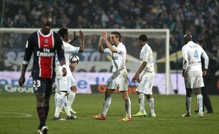 Le Parisien Sissoko se replace après un but de Marseille, le 27 novembre 2011, au Stade Vélodrome.