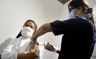 Vaccination dans un centre italien de Marcianise, le 29 juin 2021.