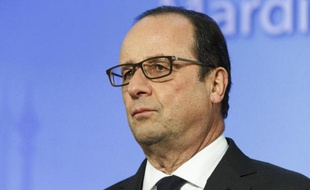 Le président français François Hollande à Saint-Pierre-et-Miquelon le 23 décembre 2014