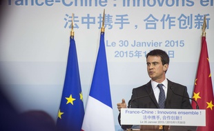 Le Premier Ministre Manuel Valls à Pékin le 30 janvier 2015.