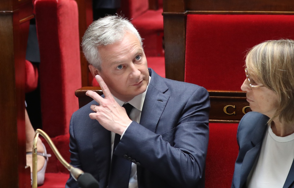 Le ministre de l'Economie et des Finances Bruno Le Maire et la minitre de la Culture Françoise Nyssen, à l'Assemblée nationale, le 6 juin 2018. — AFP © Veuillez patienter pendant quelque instant