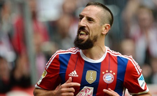 Franck Ribéry sous le maillot du Bayern Munich le 13 septembre 2014.