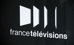 Photo prise le 28 août 2008 à Paris du logo du groupe audiovisuel public France Télévisions