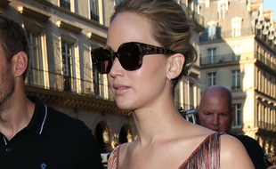 Jennifer Lawrence à la fashion week de Paris le 3 juillet 2017