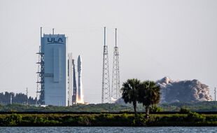 La fusée Atlas V de United Launch Alliance (ULA) à Cap Canaveral, le 30 juillet 2020.
