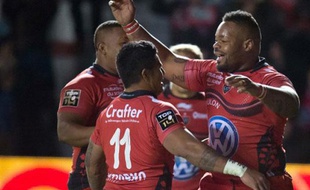 Le Toulonnais Mathieu Bastareaud, le 1er mars 2014 à Mayol.