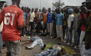 Plusieurs personnes sont mortes lors de la marche des pro-Ouattara à Abidjan le 16 décembre 2010.