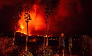 L'éruption du volcan Cumbre Vieja dure depuis un mois à La Palma, sur les îles Canaries (Espagne), le 14 Octobre 2021