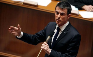 Le Premier ministre Manuel Valls, à l'Assemblée nationale le 17 février 2016