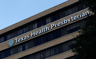 DALLAS, TX - SEPTEMBER 30: A general view of Texas Health Presbyterian Hospital Dallas where a patient has been diagnosed with the Ebola virus on September 30, 2014 in Dallas, Texas. The patient who had recently traveled to Dallas from Liberia marks the first case of this strain of Ebola that has been diagnosed outside of West Africa. Mike Stone/Getty Images/AFP
== FOR NEWSPAPERS, INTERNET, TELCOS & TELEVISION USE ONLY ==
