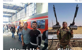 Capture d'écran d'un photomontage publié sur Facebook par un site nationaliste croate.