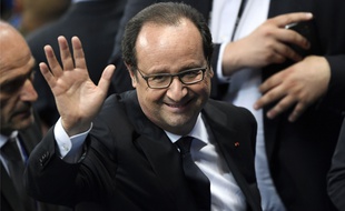 François Hollande au match France-Roumanie pendant l'Euro 2016 de football