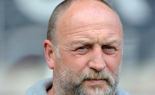 Franck Dumas, ici le 29 avril 2012 lors du match Nancy-Caen en Ligue 1.