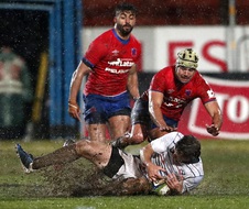 Le match aller, à Santiago, s'était disputé sous des trombes d'eau.