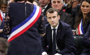 Emmanuel Macron, le 15 janvier 2018 à Grand Bourgtheroulde.
