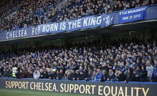 Le stade de Stamford Bridge agit contre le racisme, le 21 février 2015
