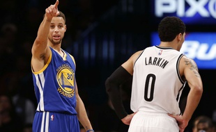Stephen Curry lors du match entre Golden State et Brooklyn le 6 décembre 2015.