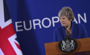 La Première ministre britannique Theresa May à Bruxelles, le 11 avril 2019.