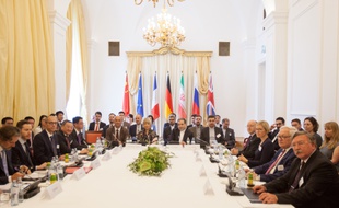 La précédente rencontre des diplomaties allemande, britannique, française, chinoise, russe et iranienne, le 28 juillet 2019, à Vienne, en Autriche.