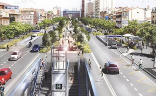 Les futures ramblas de Toulouse, sur les allées Jean-Jaurès.