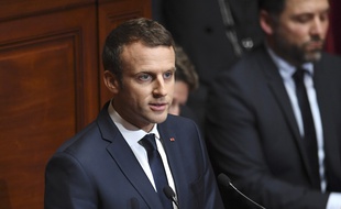 Emmanuel Macron s'exprime à Versailles, devant le Congrès, le 3 juillet 2017.