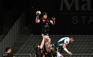 Killian Geraci, ici lors de son dernier match de Top 14 samedi contre Pau, durant lequel il s'est gravement blessé au genou.