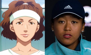 Naomi Osaka en version animée et en vrai.