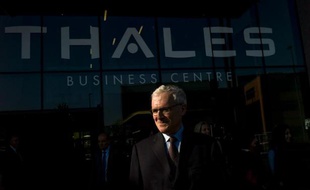 le PDG de Thalès, Jean-Bernard Lévy, à Gennevilliers le 10 avril 2014
