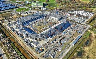 Avancée des travaux du nouveau stade de Bordeaux, fin janvier 2014