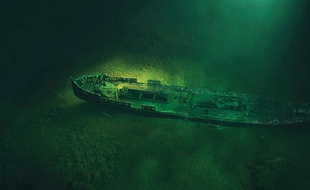 L'épave du Fetlar gît par 26 mètres de fond au large de Saint-Malo.