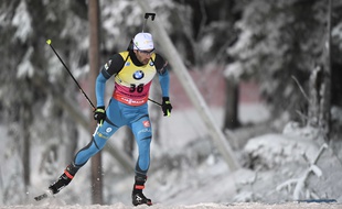 Martin Fourcade lors de l'individuelle d'Ostersund, le 30 novembre 2017.