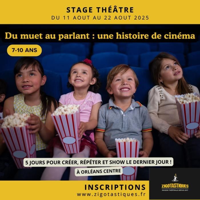 Stage 7-10 ans : Du muet au parlant : Une histoire du cinéma