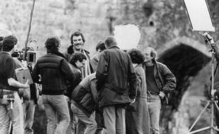 Tournage de la série Magnum en 1985.