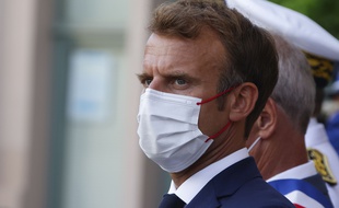 Emmanuel Macron, à Bormes-les-Mimosas le 17 août 2021.