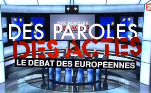 Les principaux chefs de parti invités de «Des paroles et des actes», spéciale Européennes, sur France 2, le 22 mai 2014.