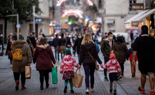Une rue commerçante à Nantes à l'approche des fêtes (image d'illustration).