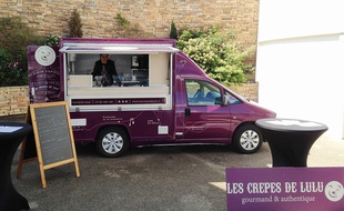 Jacinta Neves, 44 ans, qui a ouvert son food truck «Les Crêpes de Lulu» en avril 2014 à Chambly (Oise).