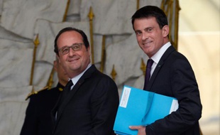 Le président François Hollande et Manuel Valls à l'Elysée le 11 mai 2016
