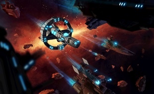 Des vaisseaux dans Sid Meier's Starships.