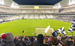 Les tribunes vides du Matmut Atlantique lors du match contre Le Havre en Coupe de la Ligue.
