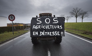 Illustration de manifestations dans le Cher, le 13 février 2016.